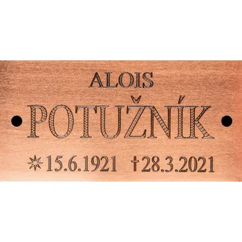 Speciální papír Štítek, měď, 100 x 50 mm