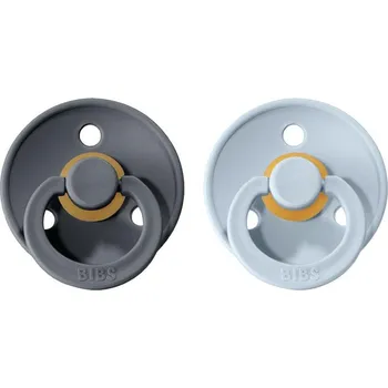 Bibs dudlíky z přírodního kaučuku 2 ks 3-18 m, Baby blue/Iron