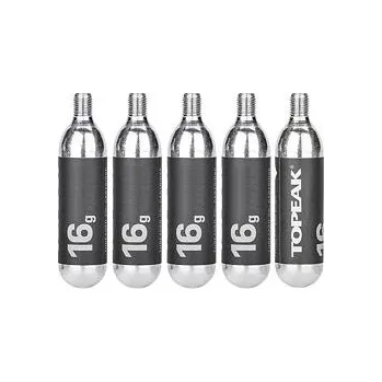 pumpička TOPEAK náplň CO2 16g 5ks s rukávkem