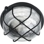 LENA LIGHTING ROUND, prismatic, černá, 1x100W GLS/E27, IP44 s mřížkou