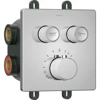 Vodovodní baterie Smart Select podomítková sprchová termostatická baterie, box, 2 výstupy, chrom RP042