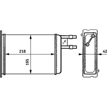 Výměník tepla Výměník tepla, vnitřní vytápění MAHLE AH 147 000S