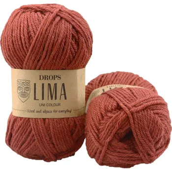 Příze Drops Lima UNI 9021 červená cihlová