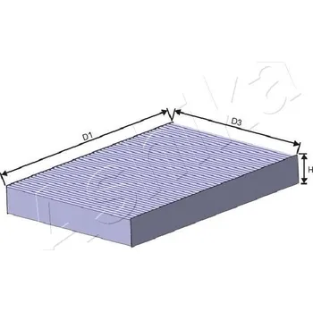 Ventilátor topení a klimatizace Filtr, vzduch v interiéru ASHIKA 21-NS-NS26