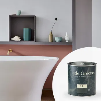 barva na zeď Little Greene Barva na zeď do koupelny - Super matná omyvatelná - 1L - Intelligent Matt Emulsion Vyberte odstín:: Burton Pink (22)