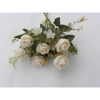 umělá květina kytka růžiček smetanová