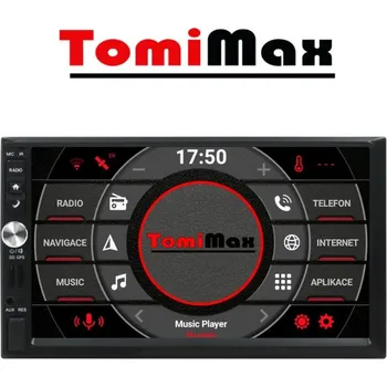 Autorádio TomiMax 2DIN autorádio s Android 14 WIFI, GPS, USB, BT HW výbava: 8 Core 8GB+256GB HIGH, Velikost obrazovky: Dotyková obrazovka: 7"
