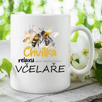 Žertovný předmět Chvilka relaxu pro nejlepšího včelaře - hrnek s potiskem