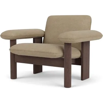 Křeslo Audo Copenhagen Křeslo Brasilia Low Back, Bouclé 02/dark stained oak