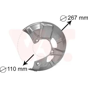 Brzdový kotouč Ochranný plech proti rozstřikování, brzdový kotouč VAN WEZEL 5830371