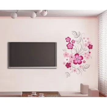 Samolepící dekorace Samolepky na zeď květy KVĚTINY ORNAMENT