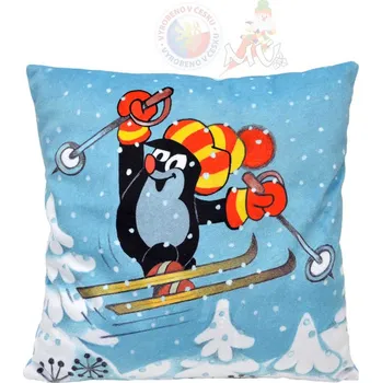 Polštář MORAVSKÁ ÚSTŘEDNA Polštář Krtek lyžař 30x30cm Krteček | 600994