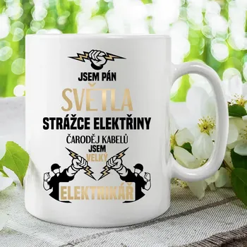 Žertovný předmět Jsem Pán světla - hrnek s potiskem