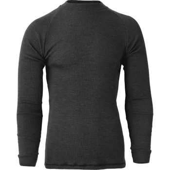 Crawler Merino žebro tričko dlouhý rukáv se stojáčkem pánské Grafitová Velikost: M-prodloužená délka