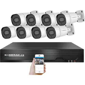 Kompletní kamerový systém 4K PoE IP 8 kamerový set XM-808D 8MPx, CZ menu