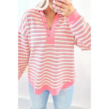 Dámská mikina OMG Dámská mikina na knoflíky Gulantaat růžová M