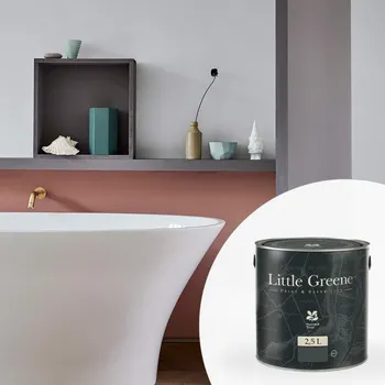 barva na zeď Little Greene Barva na zeď do koupelny - Super matná omyvatelná - 2,5L - Intelligent Matt Emulsion Vyberte odstín:: Basalt (221)