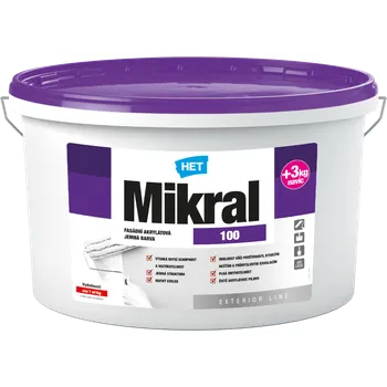 Het Mikral 100 fasádní barva 1kg Velikost: Het Mikral 100 fasádní barva 15+3kg