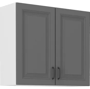 Stolarz-Lempert Kuchyňská skříňka Stilo DustGRWH - horní 80 G-72 2F, Dust Grey + bílá
