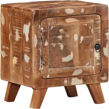 Noční stolek vidaXL Noční stolek 40x32x46 cm masivní recyklované dřevo [4104509] Barva: Hnědá