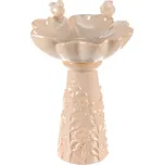 Autronic Pítko pro ptáčky - tvar květ, stojaté, keramika, krémová - KEX6004 CRM-S