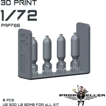 Plastikový model 77PROPELLER 1/72 US 500 lb bomb (8 pcs.)