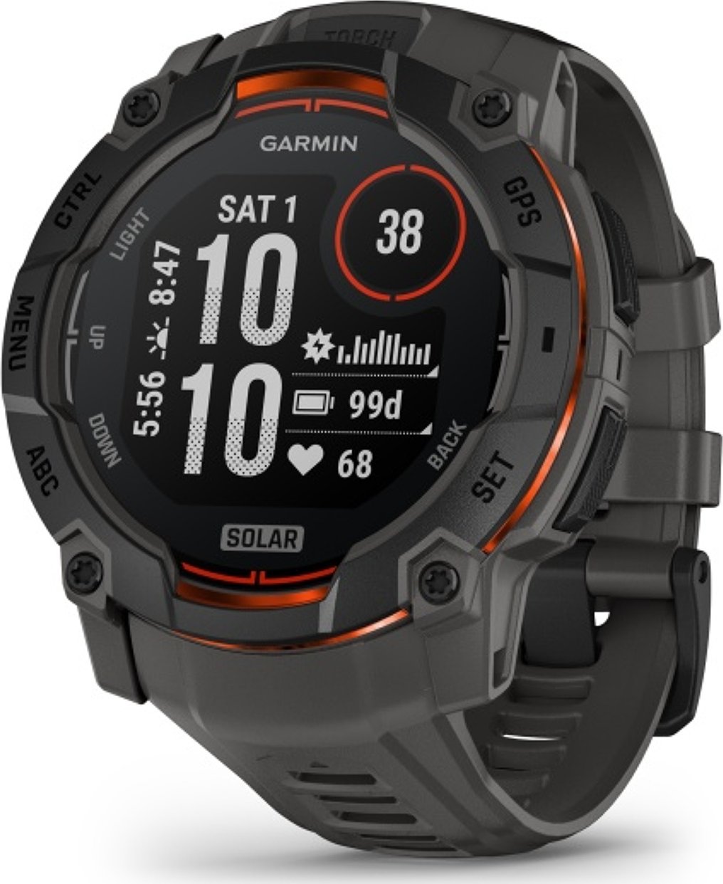 Garmin Instinct 3 Solar 50 mm Black/Charcoal