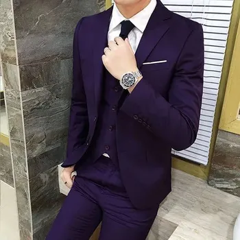 Pánský formální oblek MC119 Velikost: 2XL, Barva (Varianta): 2 knoflíky purple