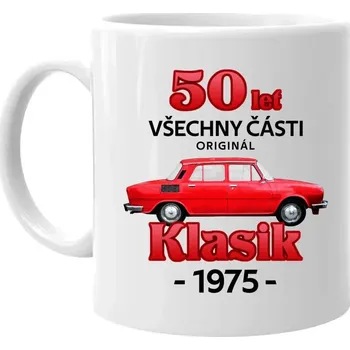 Žertovný předmět 50 let - všechny části originál - Klasik 1975 - hrnek s potiskem
