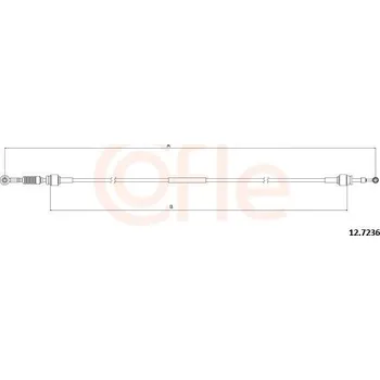 Tažné lanko, ruční převodovka COFLE 12.7236