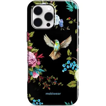 Pouzdro na mobilní telefon Odolný obal Mobiwear Elite Pro - Apple iPhone 16 Pro Max - ED09E Ptáček a květy (Odolné pouzdro, obal kryt Mobiwear Elite Pro - maximální ochrana mobilu, zesílené hrany, přesné výřezy, pohodlné držení, odolná grafika, kvalitní materiály)