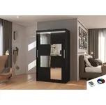 Posuvná skříň se zrcadlem a osvětlením LED LUGANO 120