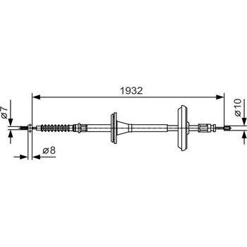 Lanko parkovací brzdy Tažné lanko, parkovací brzda BOSCH 1 987 482 021