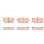 Sada brzdových destiček, kotoučová brzda TRW GDB3535