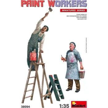 Plastikový model Miniart 1/35 Paint Workers with Accessories (2 fig.)