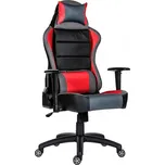 Herní židle BOOST — látka / PU kůže, více barev, nosnost 150 kg Červená