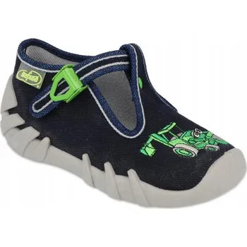 Dívčí bačkory Befado dětské papuče na suchý zip, vícebarevné, velikost 22