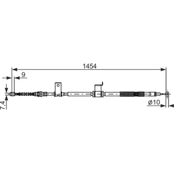 Lanko parkovací brzdy Tažné lanko, parkovací brzda BOSCH 1 987 482 294