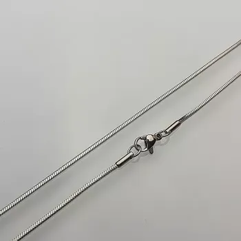 Řetízek Ocelový řetízek stříbrný 50cm - kulatý