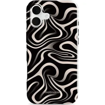 Pouzdro na mobilní telefon Odolný obal Mobiwear Elite Pro - Apple iPhone 16 Plus - EA68E Vlnky a linky (Odolné pouzdro, obal kryt Mobiwear Elite Pro - maximální ochrana mobilu, zesílené hrany, přesné výřezy, pohodlné držení, odolná grafika, kvalitní materiály)