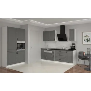 Kuchyňská linka Stolarz-Lempert Kuchyňská linka Stilo DustGRWH - Sestava 3, Dust Grey + bílá