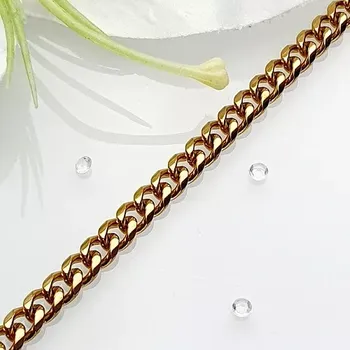 Náramek Pánský náramek z chirurgické oceli - zlatý