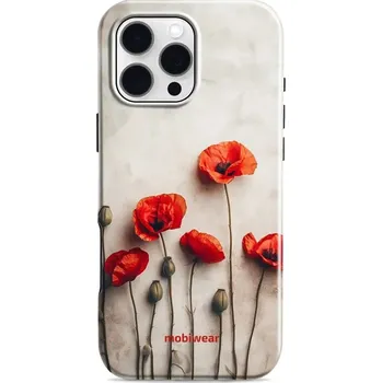 Pouzdro na mobilní telefon Odolný obal Mobiwear Elite Pro - Apple iPhone 16 Pro Max - EP42E Vlčí máky (Odolné pouzdro, obal kryt Mobiwear Elite Pro - maximální ochrana mobilu, zesílené hrany, přesné výřezy, pohodlné držení, odolná grafika, kvalitní materiály)