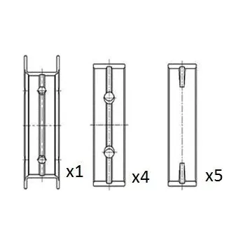 Kliková hřídel Hlavní ložiska klikového hřídele FAI AutoParts BM1030-STD