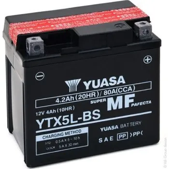 Motobaterie Yuasa Super MF 12V, 4Ah, 80A, YTX5L-BS