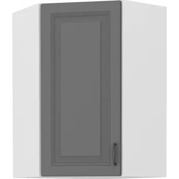 Kuchyňská skříňka Stolarz-Lempert Kuchyňská skříňka Stilo DustGRWH - horní rohová 60x60 GN-90 1F (45°), Dust Grey + bílá