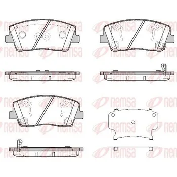 Brzdová destička Sada brzdových destiček, kotoučová brzda REMSA 1812.02