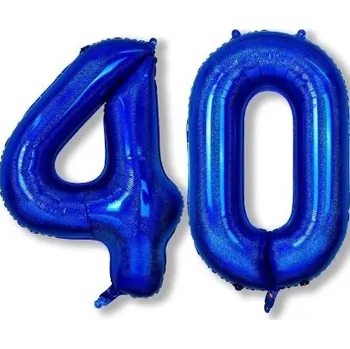 Balónek Balónky Číslice 40 - 92 cm - modré a modré