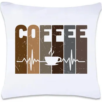 Dekorativní polštářek DOBRÝ TRIKO Polštář s potiskem Tep srdce coffee 40 x 40 cm Oboustranný tisk: ANO