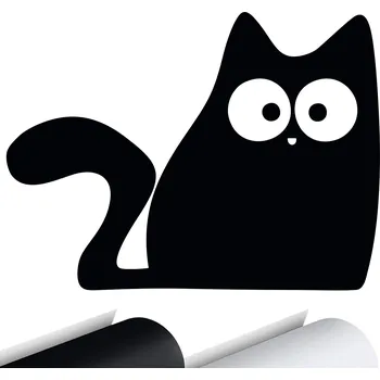 Samolepicí dekorace na vozidlo NÁLEPKA Grafika na auto KOČKA KOTĚ Kitty Cat 13x9,5 cm